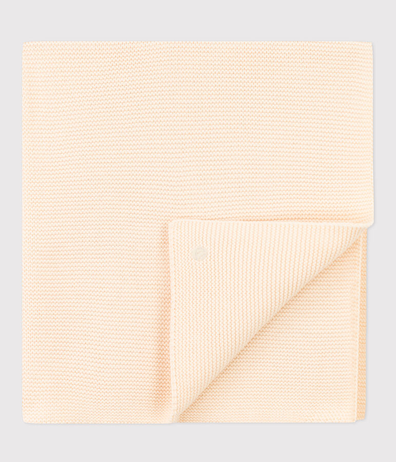 Couverture en tricot &eacute;cru