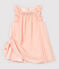 Robe manches courtes en crêpe bébé fille rose MINOIS