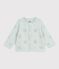 Cardigan b&eacute;b&eacute; en coton &agrave; motifs c&oelig;urs bleu