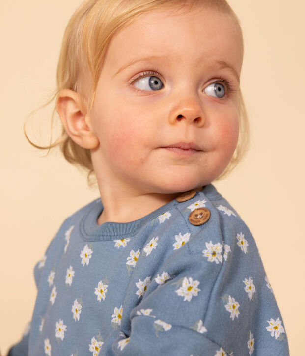 Sweatshirt van dikke jerseystof voor baby's blauw/multicouleur