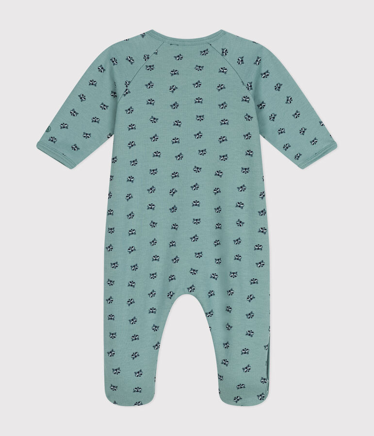 Fleece babypyjama met print groen/multicouleur