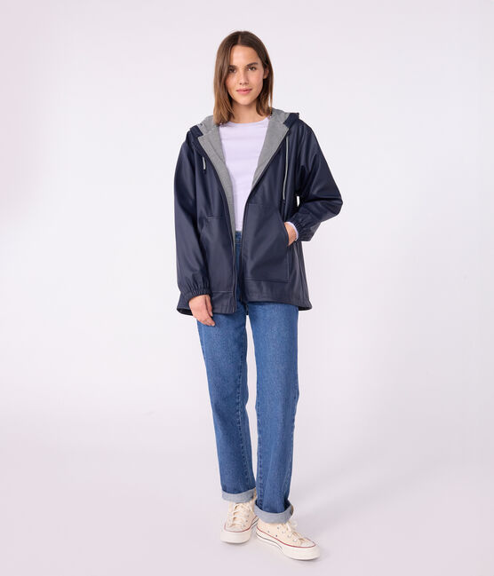 Korte regenjas voor dames blauw SMOKING