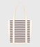 Gestreepte totebag van geweven stof voor volwassenen blauw MARSHMALLOW/ SOIR