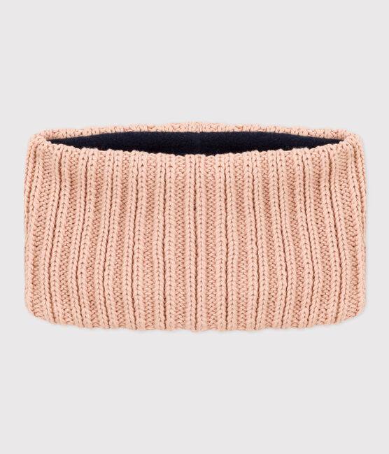 Snood en tricot doublé en polaire bébé/enfant garçon-fille rose SALINE