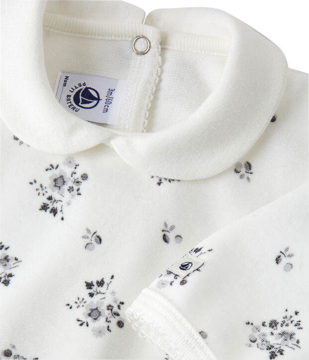 Pyjama met dessin voor babymeisjes wit/multicouleur