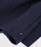 Robe enfant en coton manches longues unie bleu marine