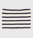 Snood enfant rayé en tricot doublé en polaire