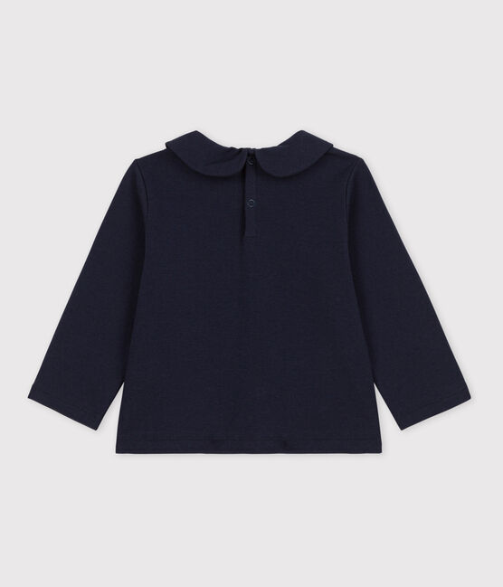 Katoenen bloesje met lange mouwen voor baby's blauw SMOKING