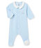 Effen pyjama in katoenfluweel voor babyjongens blauw FRAICHEUR