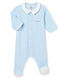 Effen pyjama in katoenfluweel voor babyjongens
