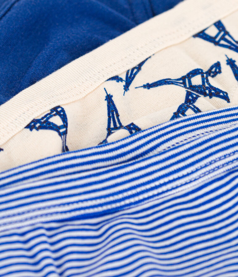 Lot de 3 slips Paris en coton petit gar&ccedil;on variante 1