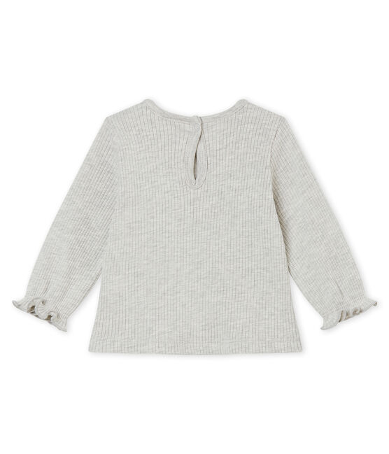 Blouse bébé fille à volants gris BELUGA CHINE