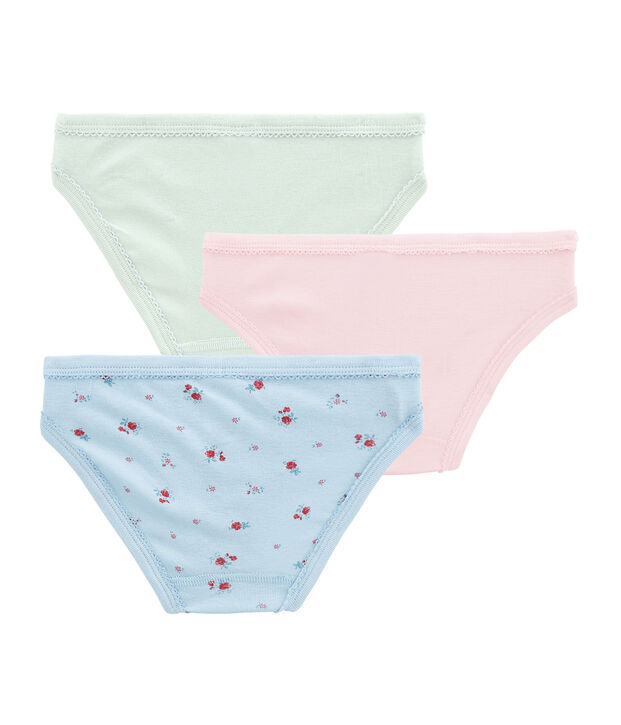 Set van 3 meisjesslips multicouleur