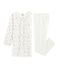 Chemise de nuit petite fille en velours, avec legging blanc MARSHMALLOW/blanc MULTICO