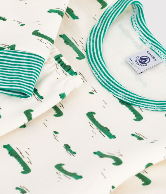 Kinderpyjama van joggingstof met krokodilprint MILK/ MULTICO