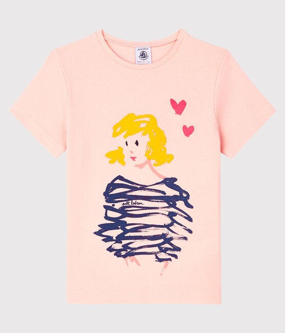 T-shirt met korte mouwen voor meisjes roze MINOIS