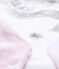 Driedelige set voor babymeisjes wit ECUME/roze VIENNE