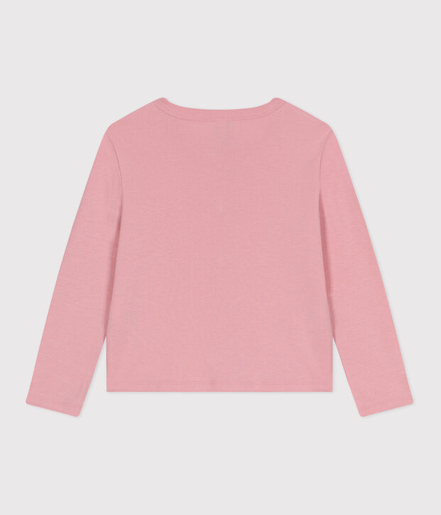 Effen katoenen cardigan voor kinderen roze
