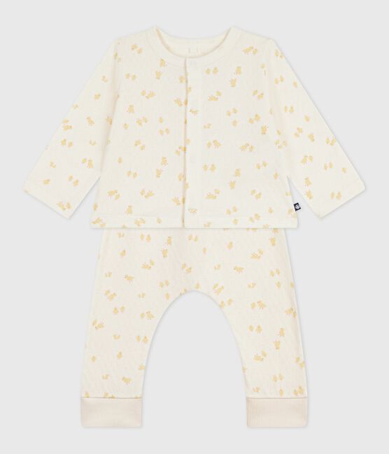 Ensemble 2 pièces bébé en coton imprimé poussins MILK/ MULTICO