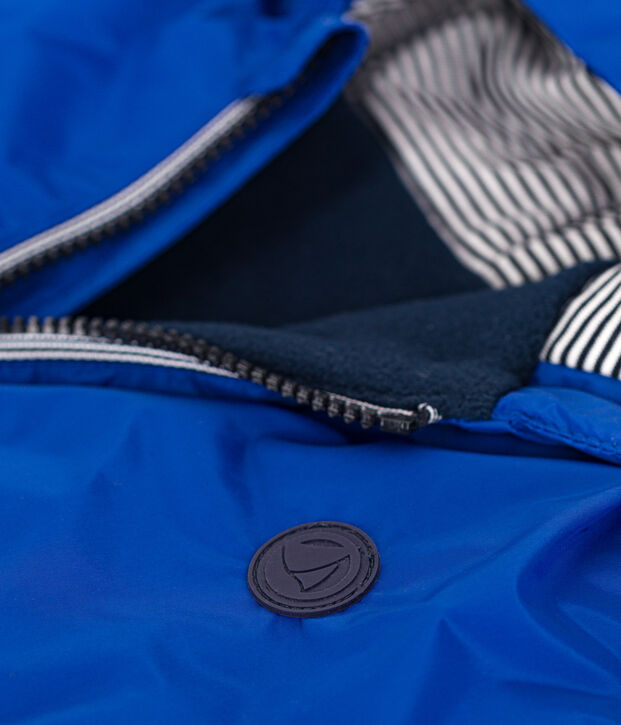 Warm windjack voor jongens blauw