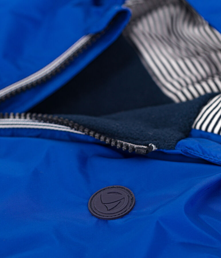Warm windjack voor jongens blauw