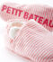 Babyschoentjes babymeisje van gebreide stof roze CHARME/wit MARSHMALLOW