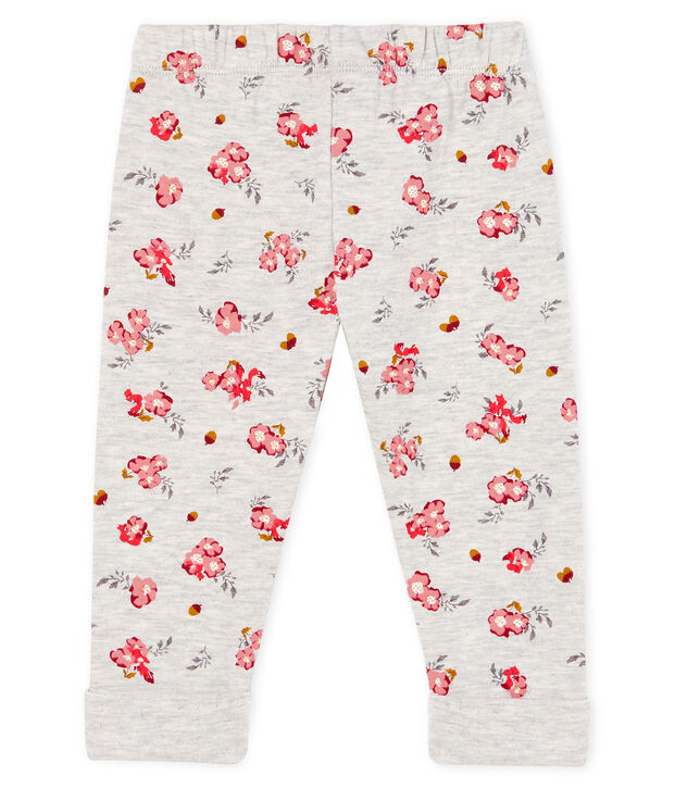 Pantalon en tubique imprim&eacute; b&eacute;b&eacute; fille gris/multicouleur
