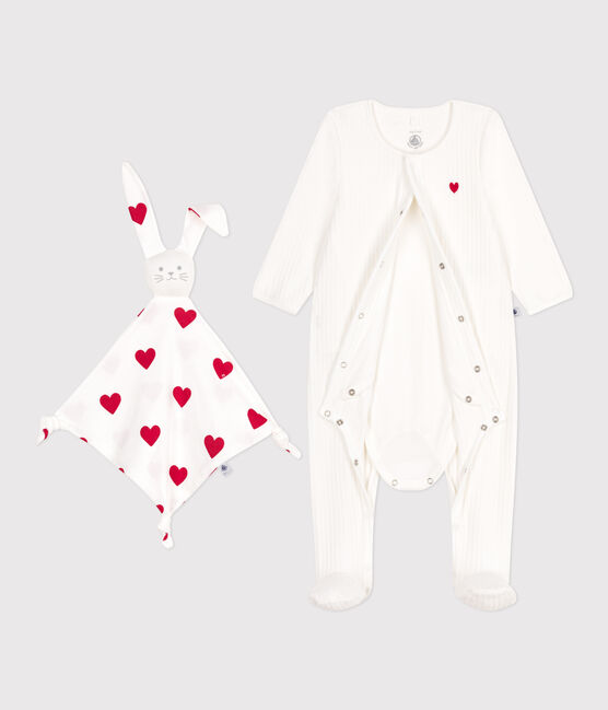 Ensemble cadeau naissance en velours variante 1
