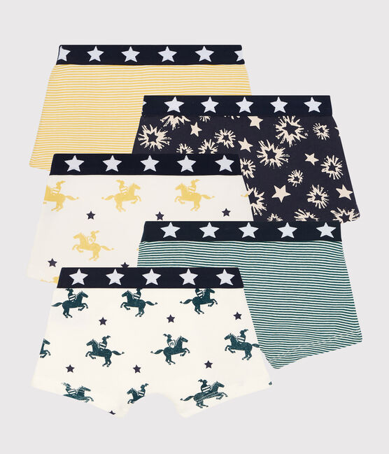 Lot de 5 boxers petit garçon en coton variante 1
