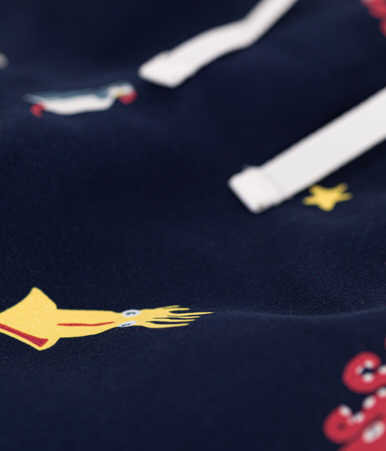 Gerecycleerde zwemshort met print voor jongens blauw/multicouleur