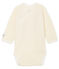 Body naissance manches longues bébé en laine et coton blanc MARSHMALLOW