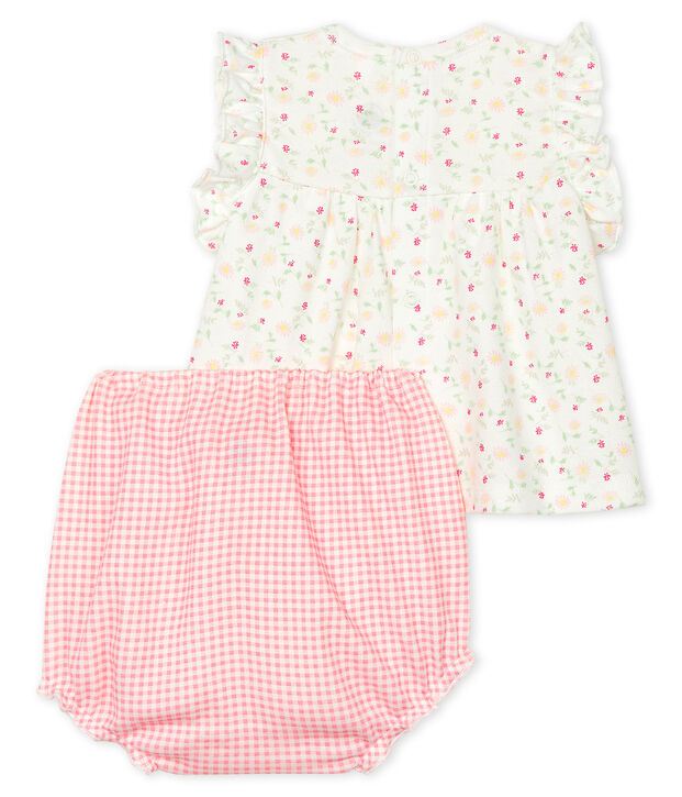 Set van 2 items babymeisje wit/multicouleur