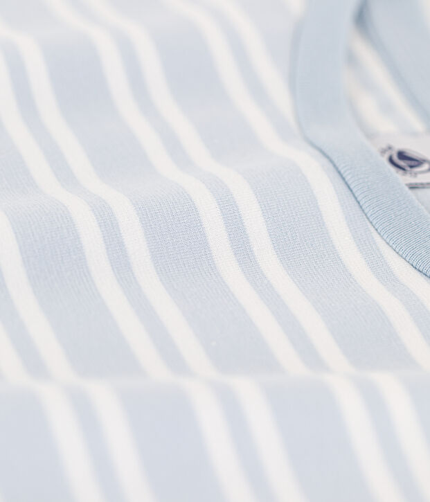 T-shirt LE BOXY en coton Femme bleu/blanc