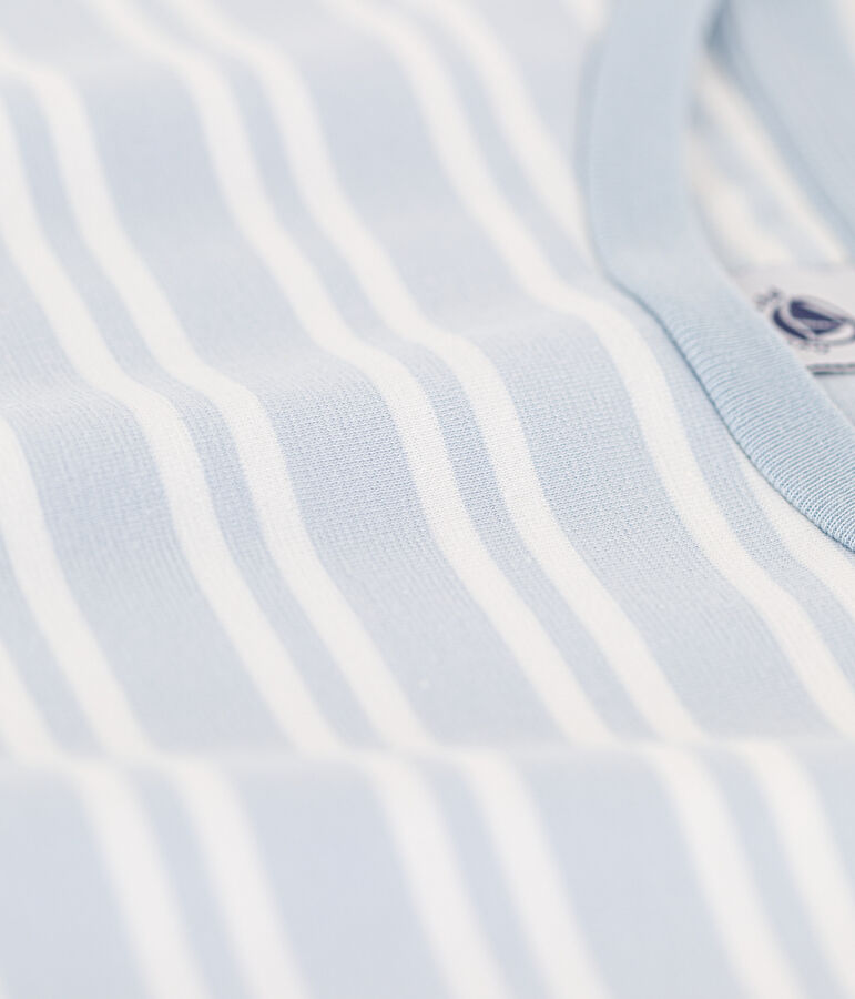 LE BOXY, T-shirt voor dames in katoen blauw/wit