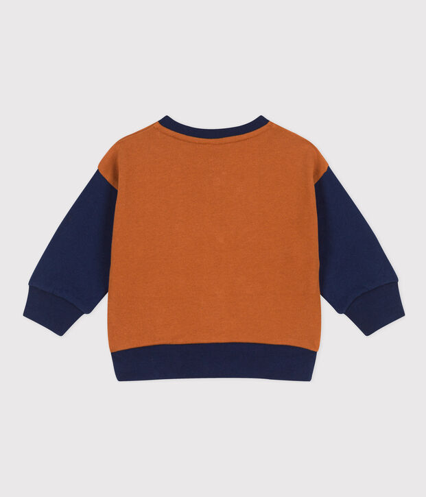 Teddy in molton voor baby's bruin/blauw