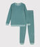 Pyjama van velours voor meisjes en jongens groen BRUT
