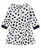 Robe manches longues bébé fille Jean Jullien blanc MARSHMALLOW/ DOTTIES CN