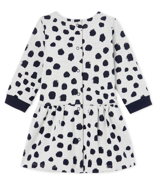 Jurk met lange mouwen babymeisje Jean Jullien wit/DOTTIES CN
