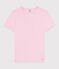 Tee-shirt femme en coton manches courtes uni rose MARQUISE