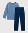 Effen kinderpyjama van velours INCOGNITO/ BEACH