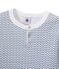 Pyjama garçon imprimé graphique blanc ECUME/bleu ASTRO
