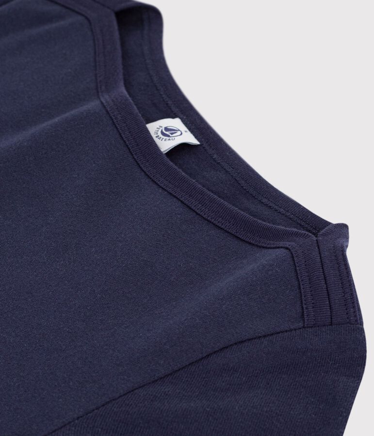 Robe longue femme en coton bleu