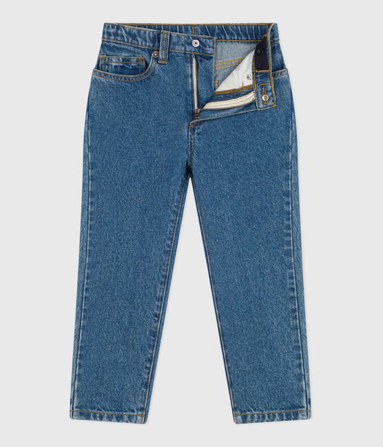 Kinderbroek van denim blauw BLEU MOYEN