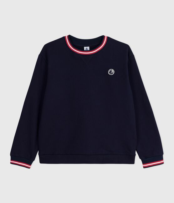 Effen katoenen sweatshirt voor dames blauw SMOKING