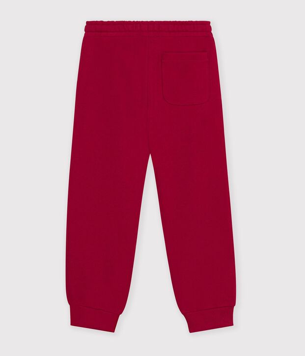 Pantalon de jogging enfant en coton rouge