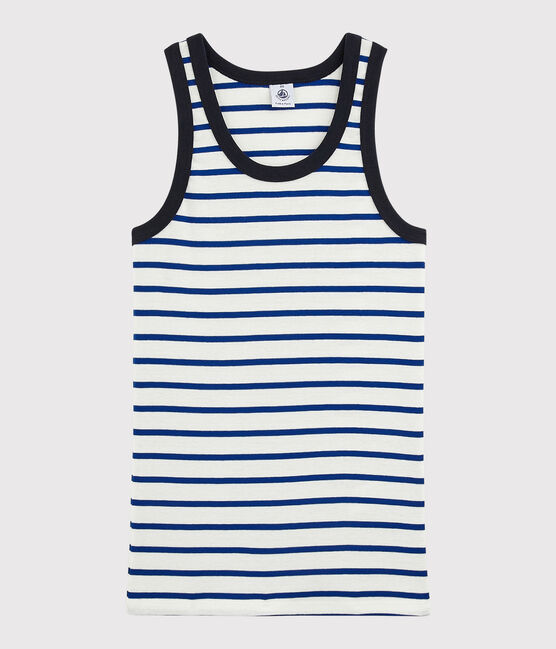 Débardeur iconique en coton Femme blanc MARSHMALLOW/bleu SURF