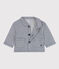 Veste courte bébé en toile rayée bleu MEDIEVAL/blanc MARSHMALLOW