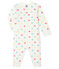 Slaappakje zonder voetjes in tubic babymeisje wit MARSHMALLOW/wit MULTICO