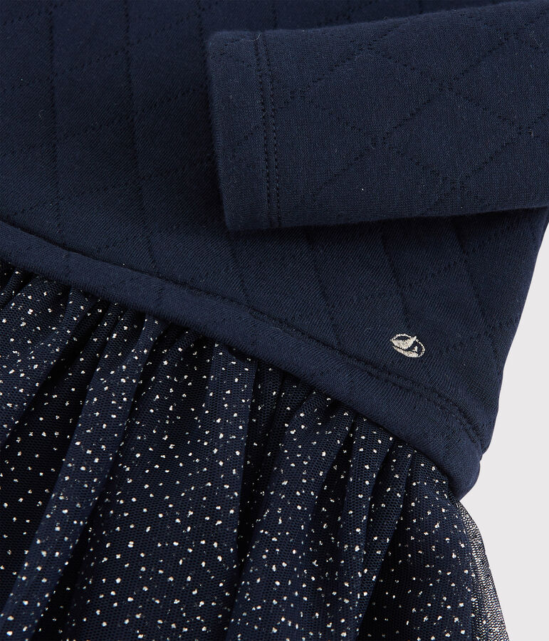 Robe manches longues b&eacute;b&eacute; fille bleu SMOKING