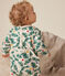 Babypyjama van geruwde fleece met kerstboomprint wit AVALANCHE/ MULTICO